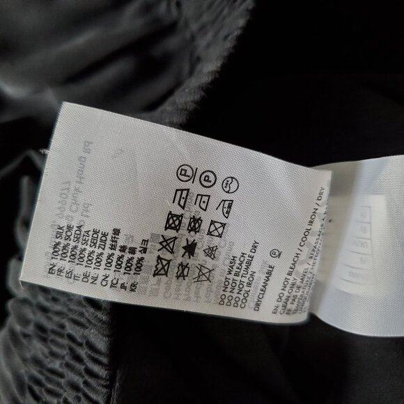 Grana silk black full/midi skirt, S - Picture 5 of 6